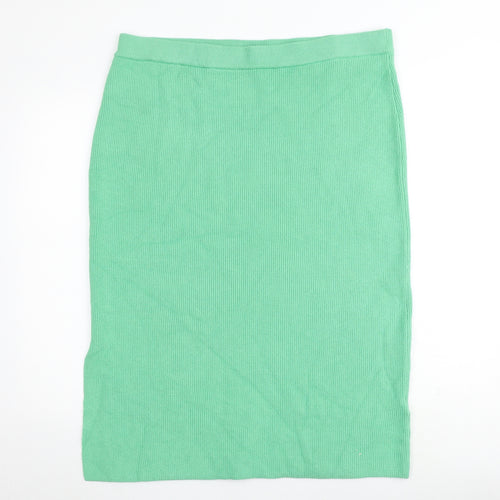 Marks and Spencer Womens Green Viscose Straight & Pencil Skirt Size XL