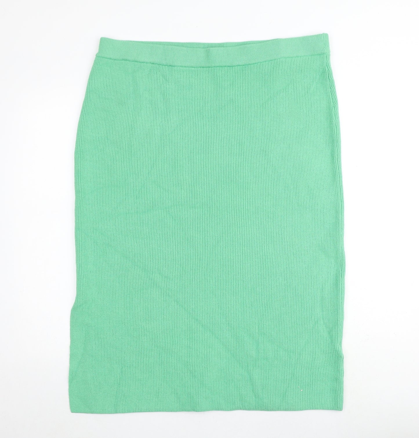 Marks and Spencer Womens Green Viscose Straight & Pencil Skirt Size XL