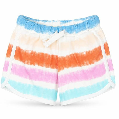 Marks and Spencer Girls Multicoloured Geometric 100% Cotton Bermuda Shorts Size 2-3 Years Regular Drawstring