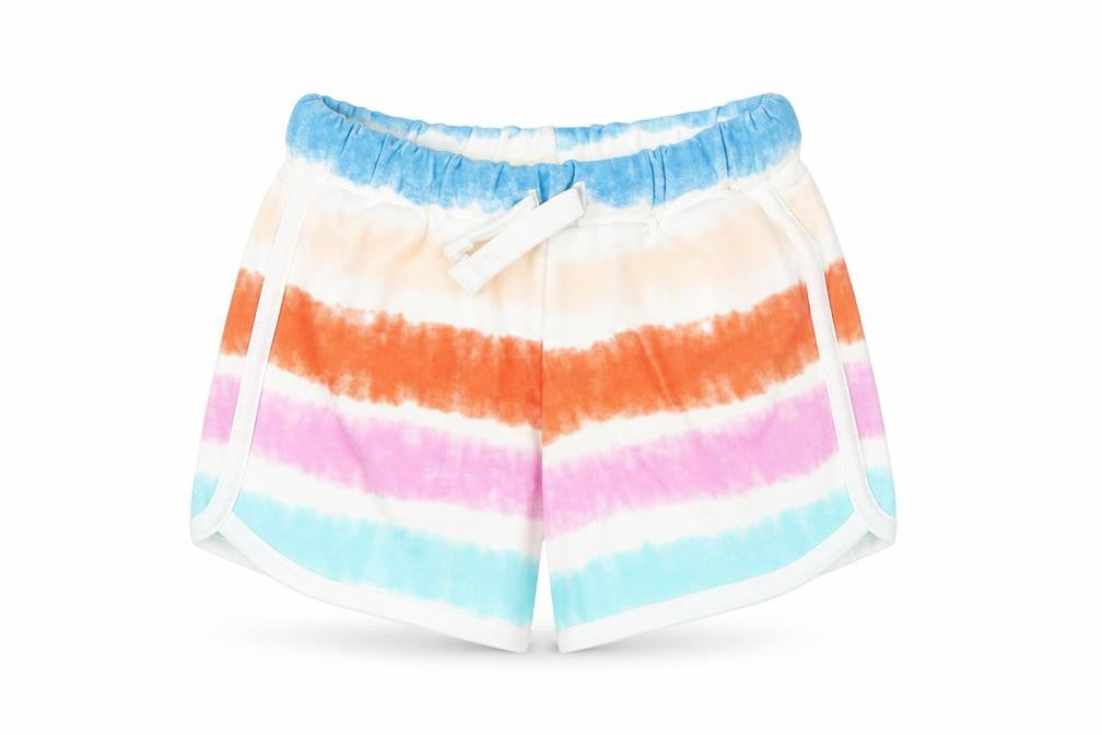 Marks and Spencer Girls Multicoloured Geometric 100% Cotton Bermuda Shorts Size 2-3 Years Regular Drawstring