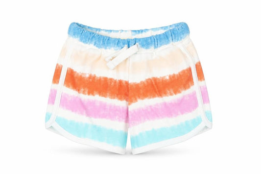 Marks and Spencer Girls Multicoloured Geometric 100% Cotton Bermuda Shorts Size 2-3 Years Regular Drawstring