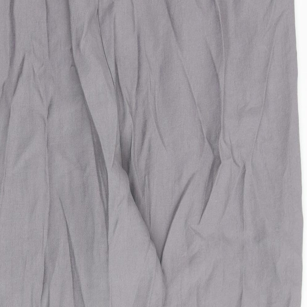 Marks and Spencer Womens Grey Lyocell Trousers Size 20 L27 in Regular Drawstring