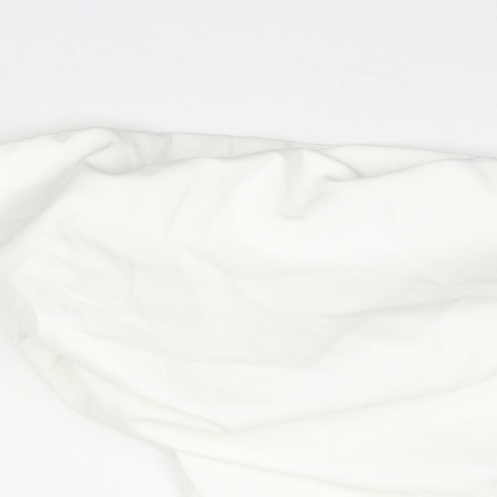 Zara Womens White Polyester Cropped Blouse Size XS Square Neck - Asymmetric Rouched