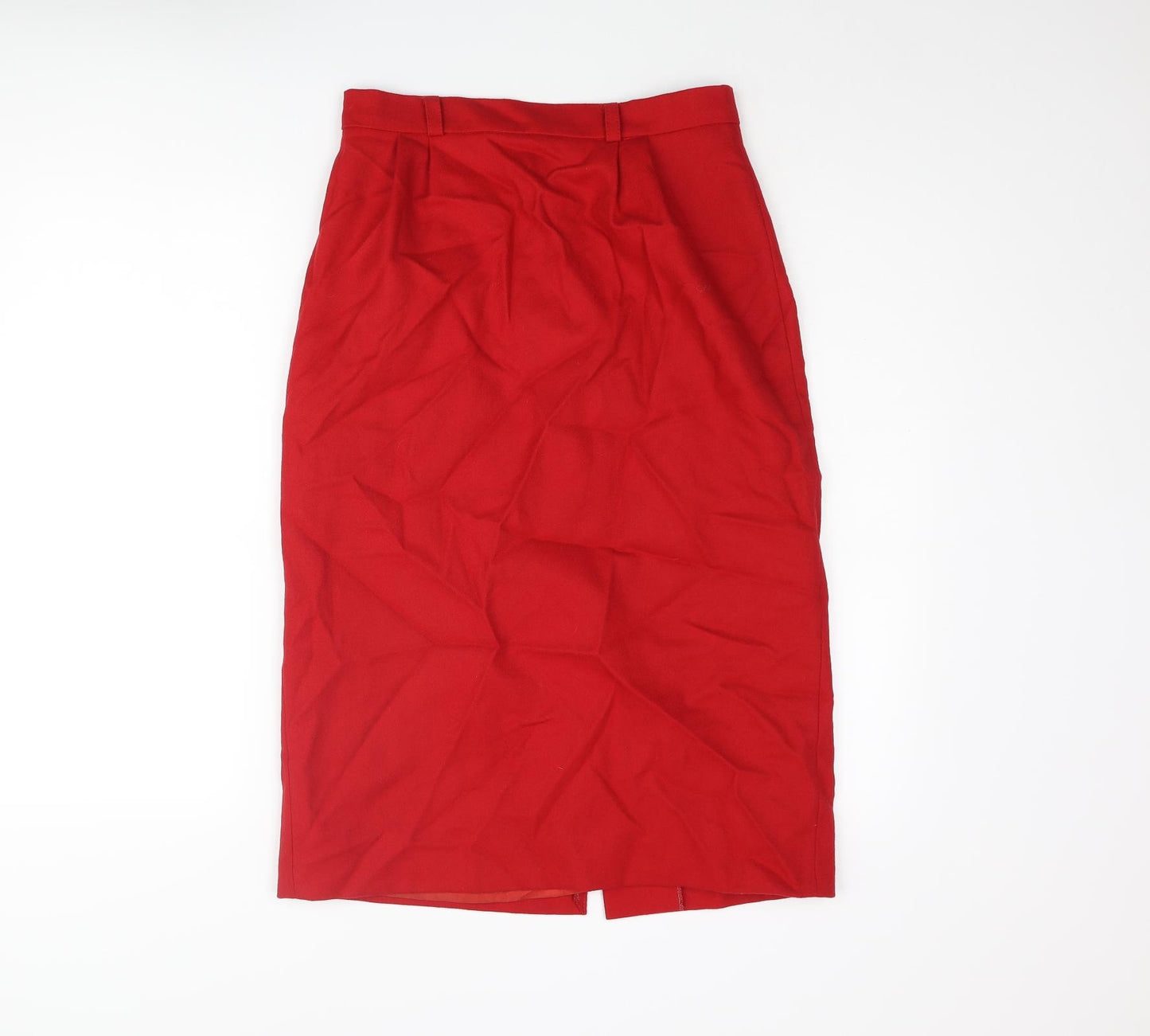 Michael Ambers Womens Red Wool Straight & Pencil Skirt Size 12 Zip