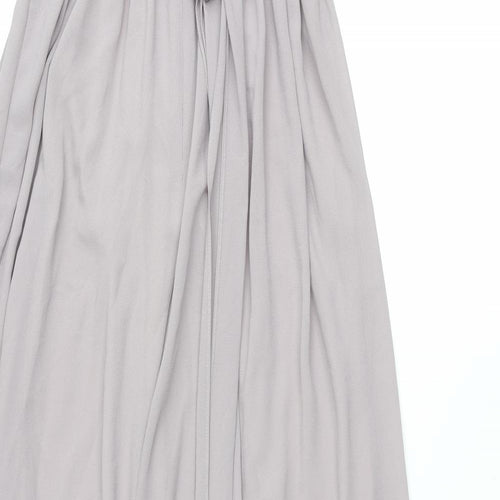 TFNC Womens Purple Polyester Maxi Size 8 V-Neck Zip - Tie