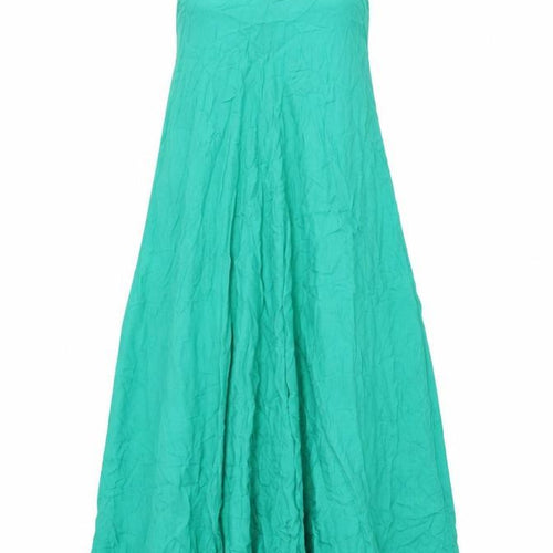 Zara Womens Green Viscose A-Line Size XS V-Neck Tie
