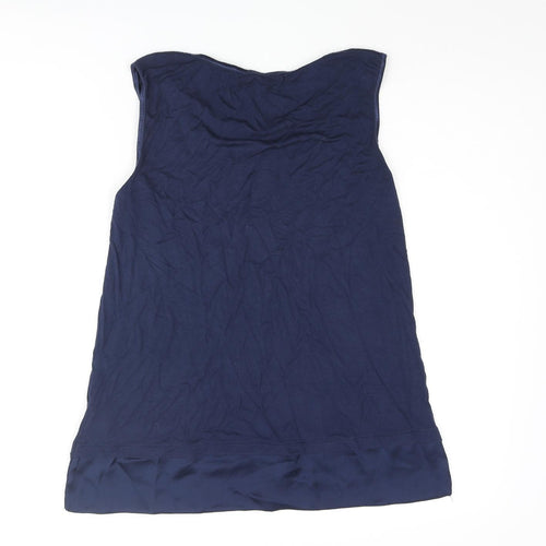 Esprit Womens Blue Viscose Camisole Blouse Size M Round Neck