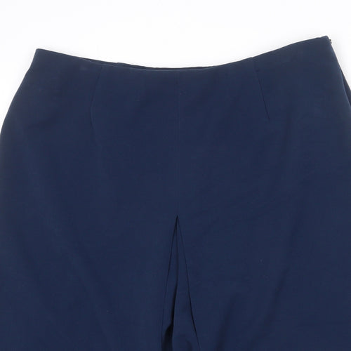 Artigiano Womens Blue Polyester Capri Trousers Size 18 L20 in Regular Zip