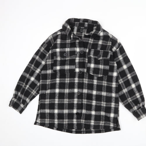FOREVER 21 Womens Multicoloured Plaid Jacket Size XS Button