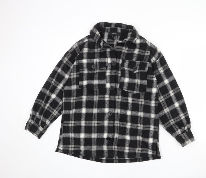 FOREVER 21 Womens Multicoloured Plaid Jacket Size XS Button