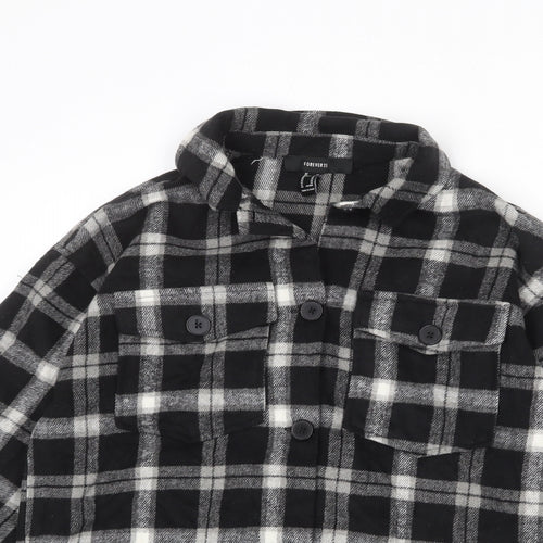 FOREVER 21 Womens Multicoloured Plaid Jacket Size XS Button