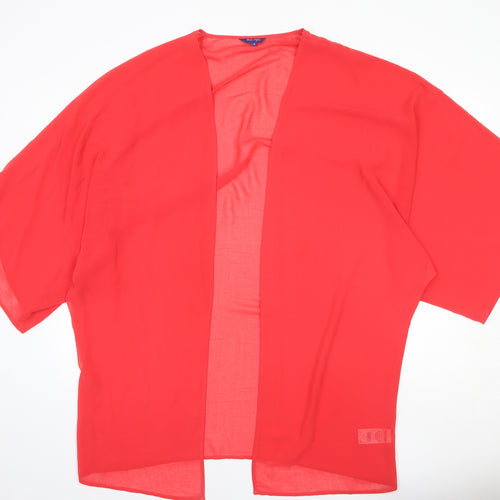 Phase Eight Womens Red Polyester Basic Blouse Size M V-Neck - Kimono