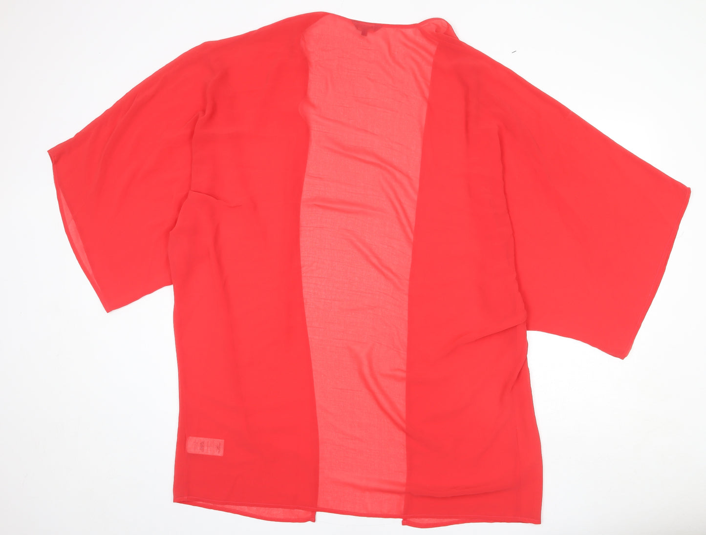Phase Eight Womens Red Polyester Basic Blouse Size M V-Neck - Kimono