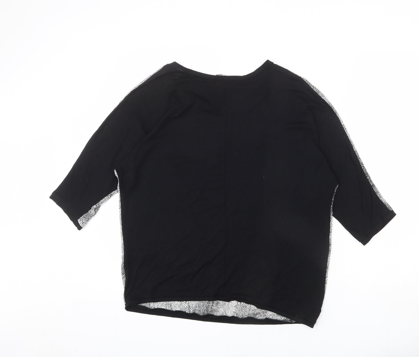Dorothy Perkins Womens Grey Geometric Polyester Basic Blouse Size 12 Round Neck