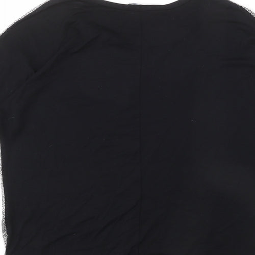 Dorothy Perkins Womens Grey Geometric Polyester Basic Blouse Size 12 Round Neck
