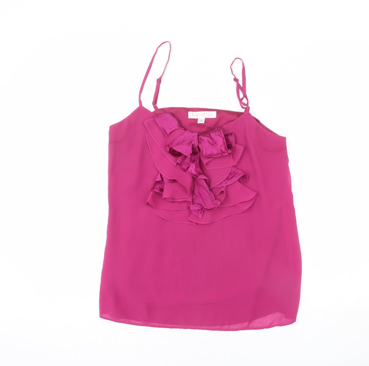 Forever New Womens Purple Polyester Camisole Tank Size 10 V-Neck - Ruffle Detail