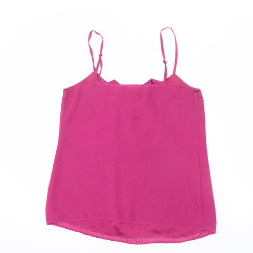 Forever New Womens Purple Polyester Camisole Tank Size 10 V-Neck - Ruffle Detail