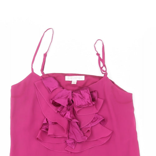 Forever New Womens Purple Polyester Camisole Tank Size 10 V-Neck - Ruffle Detail