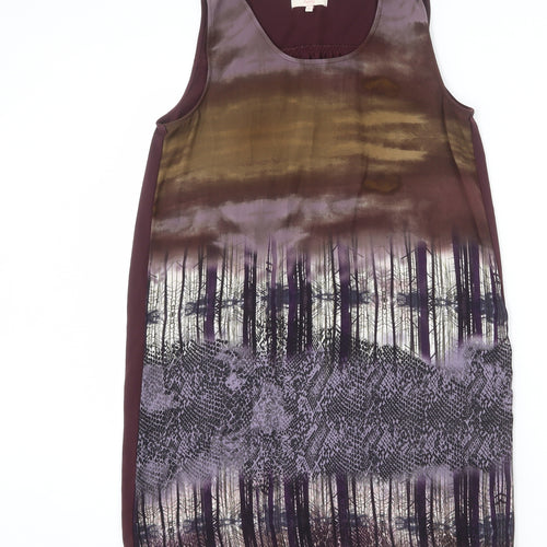 NEXT Womens Multicoloured Geometric Polyester Tank Dress Size 10 Round Neck Pullover - Trees, Snake Skin, Gradient
