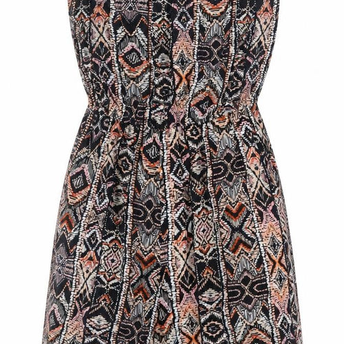 New Look Womens Multicoloured Geometric Vinyl Romper One-Piece Size 8 L3 in Pullover - Lace Trim