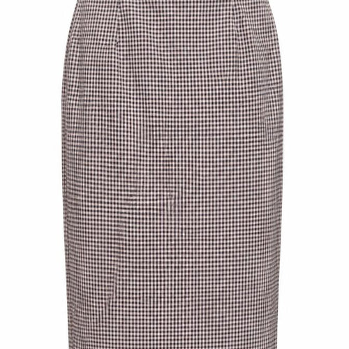 Zara Womens Pink Check Polyester Straight & Pencil Skirt Size L Zip - Slit