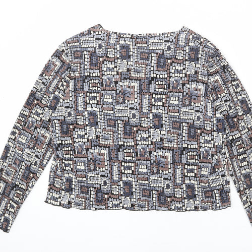 Berkertex Womens Multicoloured Geometric Polyester Basic Blouse Size 20 V-Neck