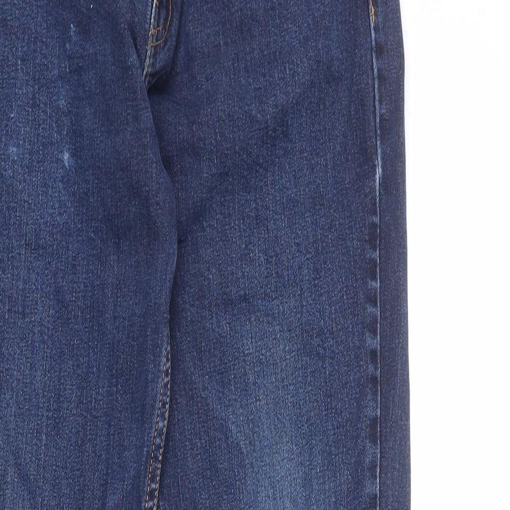 Levi's Mens Blue Cotton Straight Jeans Size 32 in L32 in Regular Zip