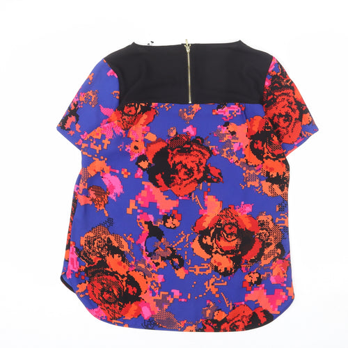 Marks and Spencer Womens Multicoloured Polyester Basic Blouse Size 12 Round Neck