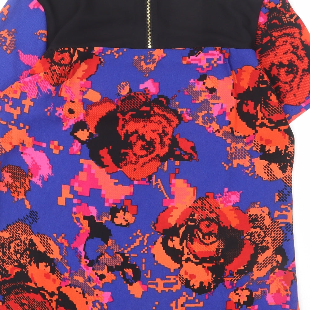 Marks and Spencer Womens Multicoloured Polyester Basic Blouse Size 12 Round Neck