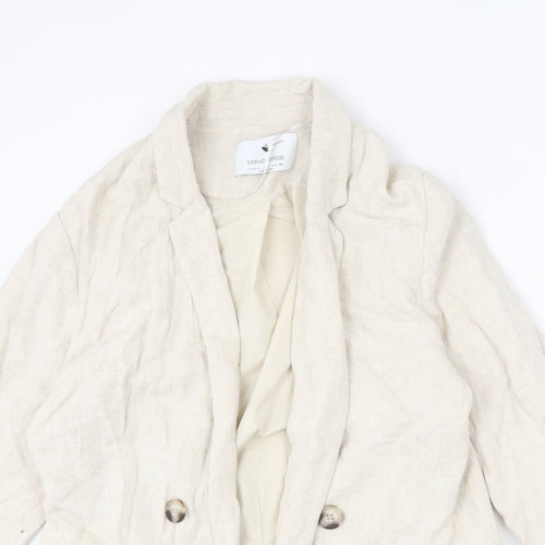 Stradivarius Womens Beige Jacket Blazer Size L