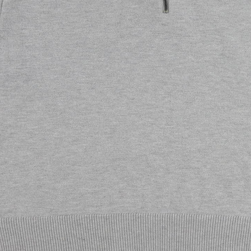 H&M Womens Grey Round Neck Polyester Pullover Jumper Size L