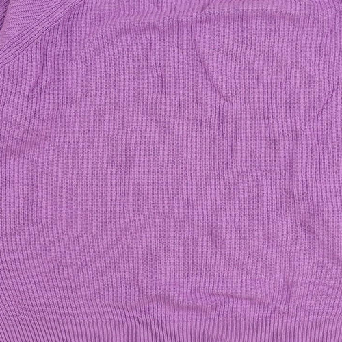 VERO MODA Womens Purple Round Neck Viscose Pullover Jumper Size M
