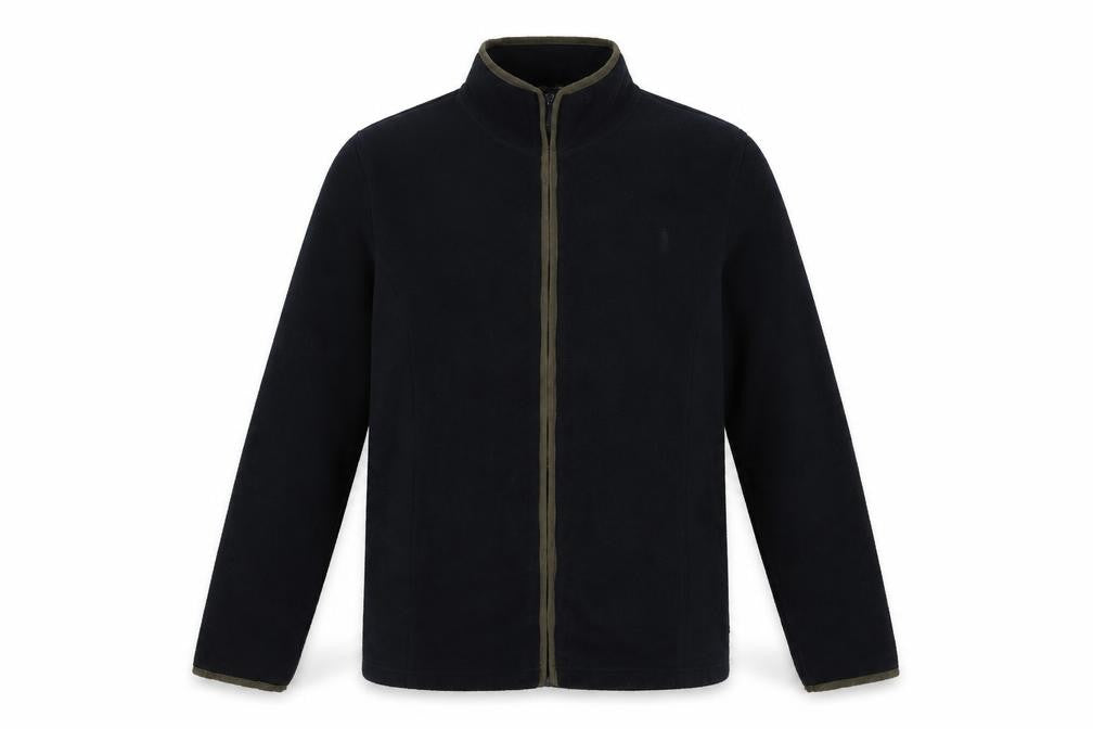 Front view of Jack Yorply men’s blue jacket, size M, zip