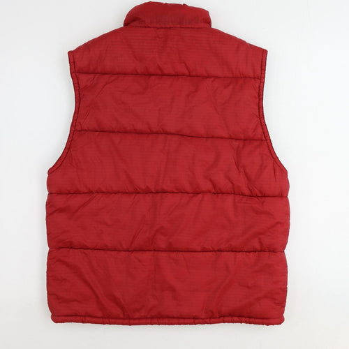 Just Togs Mens Red Gilet Jacket Size S Zip