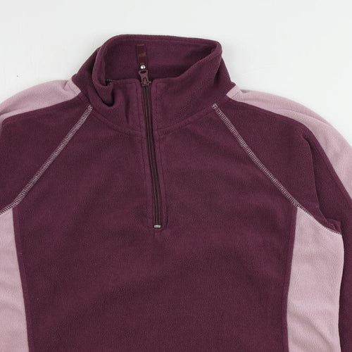 Dublin Womens Purple Polyester Pullover Sweatshirt Size M Zip - Quarter-Zip