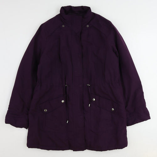 BHS Womens Purple Jacket Size 12 Zip