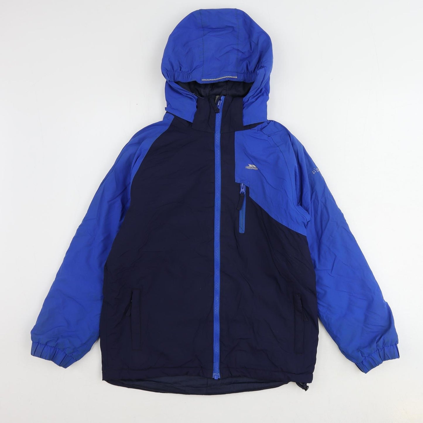 Trespass Boys Blue Rain Coat Coat Size 11-12 Years Zip