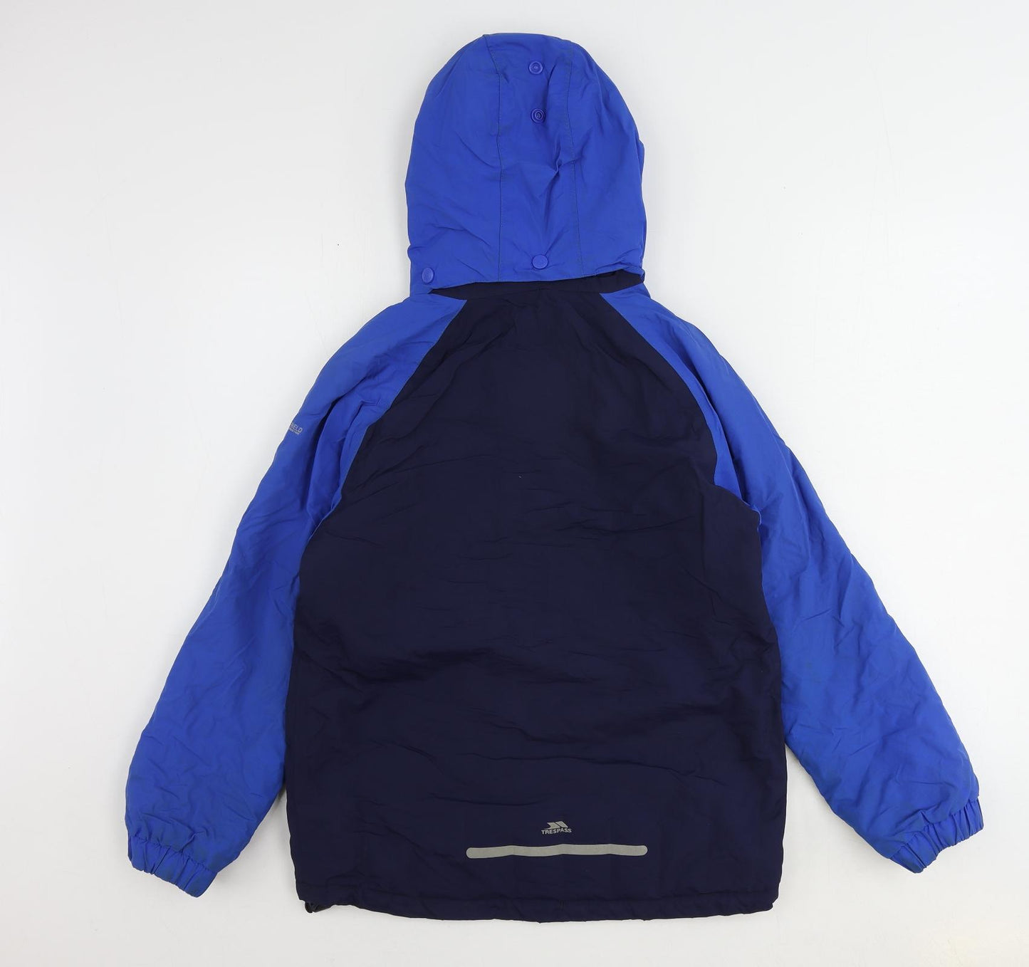 Trespass Boys Blue Rain Coat Coat Size 11-12 Years Zip
