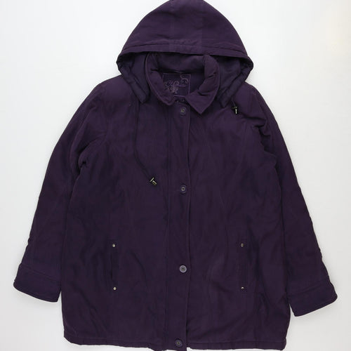 Bonmarché Womens Purple Jacket Size L Zip
