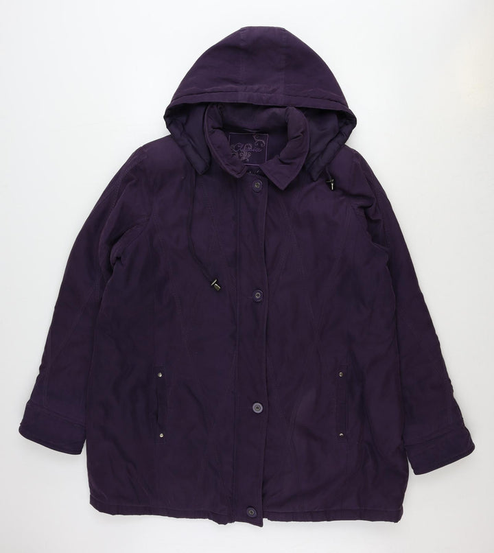 Bonmarché Womens Purple Jacket Size L Zip