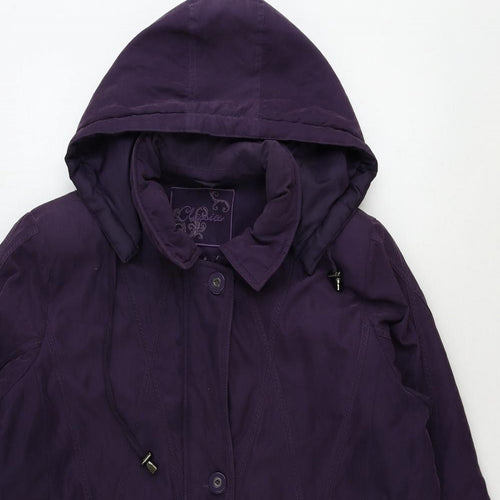 Bonmarché Womens Purple Jacket Size L Zip