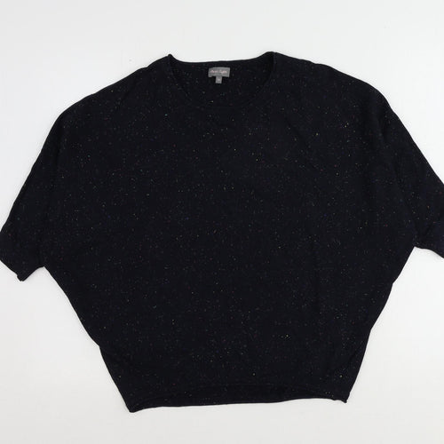 Phase Eight Womens Blue Round Neck Cotton Pullover Jumper Size XS
