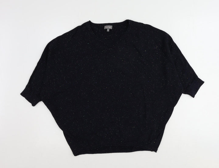 Phase Eight Womens Blue Round Neck Cotton Pullover Jumper Size XS