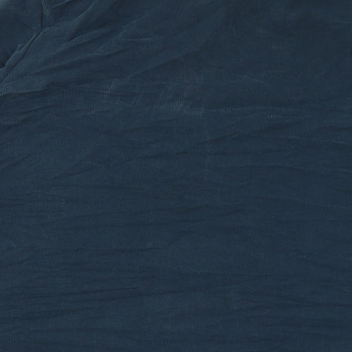 Hollywood Womens Blue Polyester Basic Button-Up Size 18 Collared