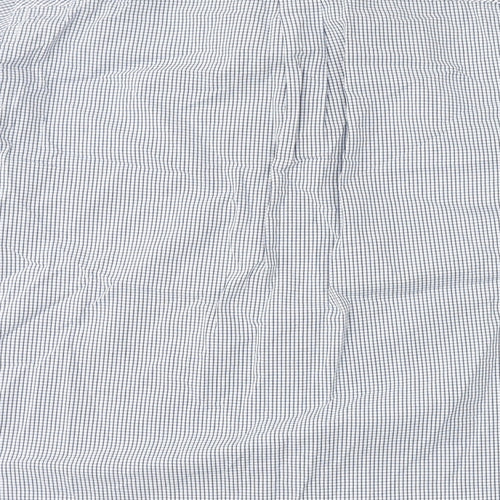 Austin Reed Mens Blue Check Cotton Dress Shirt Size M Collared Button