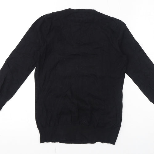 NEXT Womens Black Cotton Basic Blouse Size 8 Round Neck - Twin Set