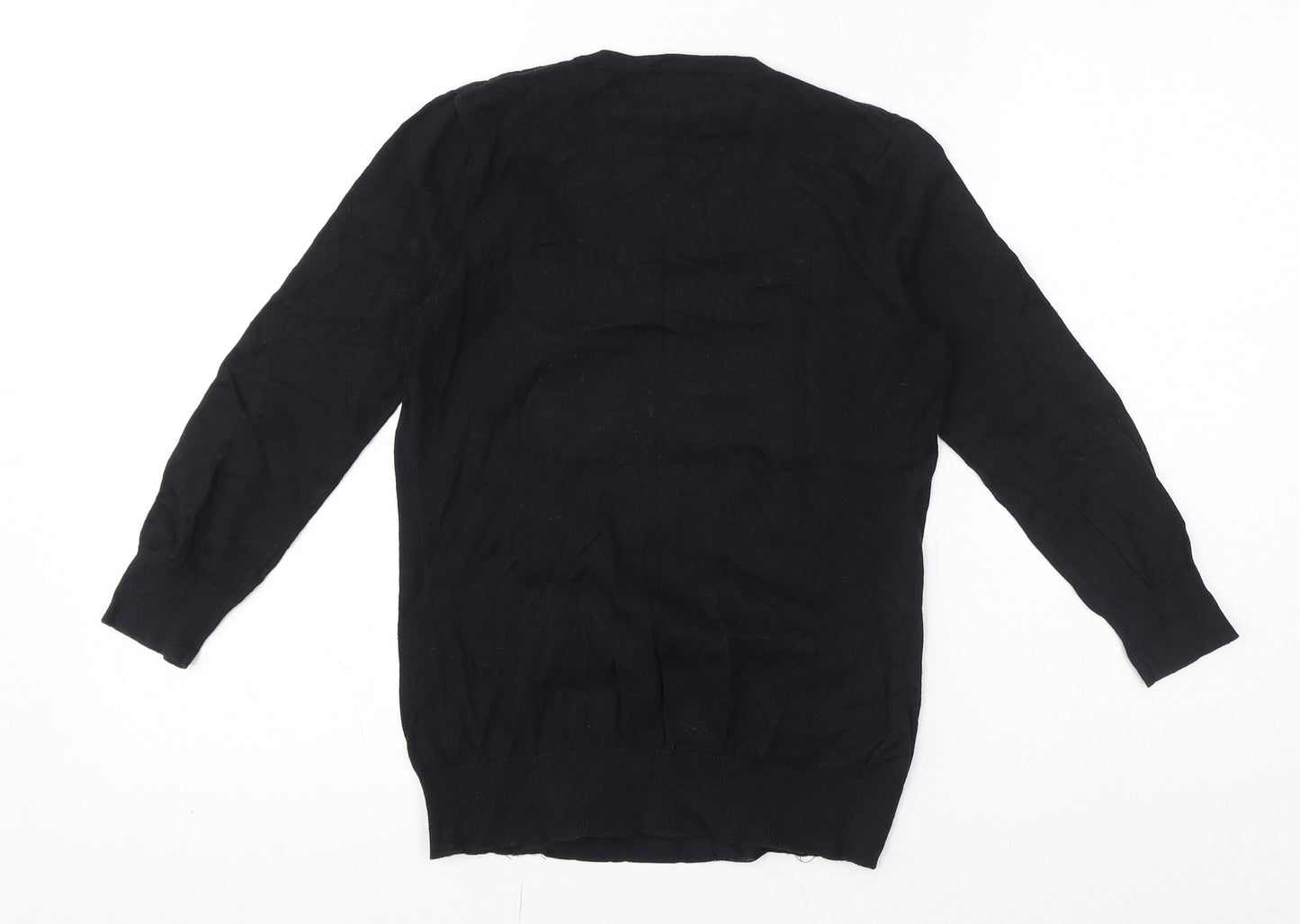 NEXT Womens Black Cotton Basic Blouse Size 8 Round Neck - Twin Set