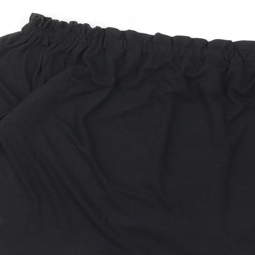 New Look Womens Black Viscose Basic T-Shirt Size 8 Off the Shoulder - Frill