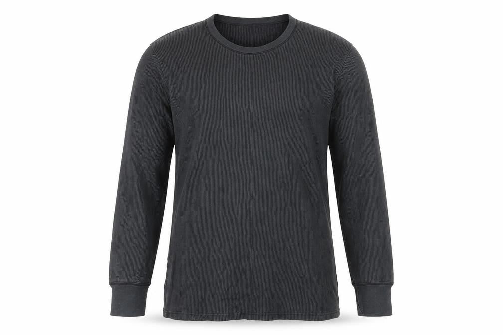 Front view of Marks & Spencer men’s grey cotton pullover sweatshirt, size M, - stretch
