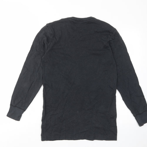 Marks and Spencer Mens Grey Cotton Pullover Sweatshirt Size M - Stretch